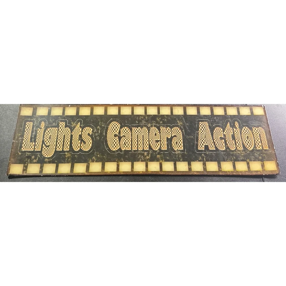 Lights Camera Action Metal Wall Sign Vintage Cinema‎ Movie Theater Decor 16 Inch
